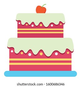 modified Birthday Cake  Vector icon which can be easily modified or edit
