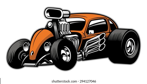 modified car with big engine