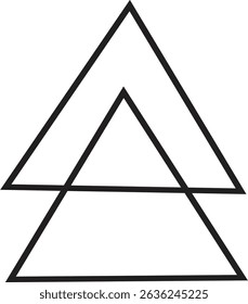 modified double triangle vector icon