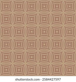 Modified Geometric Squares in Milk Chocolate on a Latte Mocha Coffee background creating a seamless pattern print background
