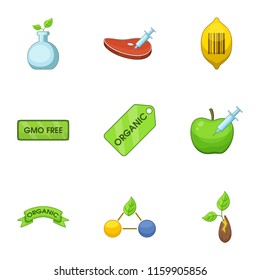 Modified icons set. Cartoon set of 9 modified vector icons for web isolated on white background