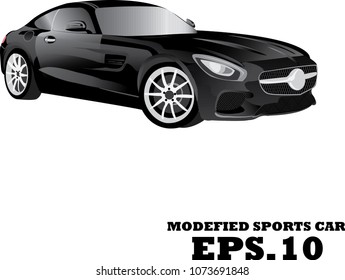 modified sports car vector editable format car illustration 