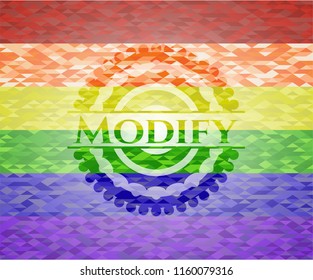 Modify on mosaic background with the colors of the LGBT flag
