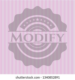 Modify pink emblem. Vintage.