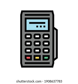 modificable pos terminal gadget color de icono vector. variable pos terminal gadget sign. ilustración de símbolo aislado
