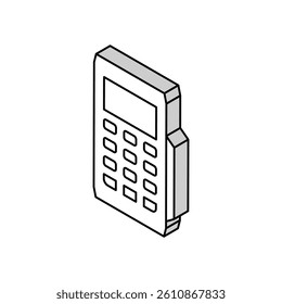 modile pos terminal gadget isometric icon vector. modile pos terminal gadget sign. isolated symbol illustration