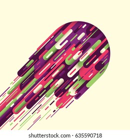 Composição abstrata modesta em cores, com design feito de várias formas arredondadas. Ilustração vetorial.