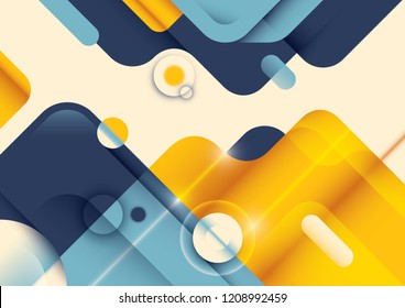 Modish abstract template in color. Vector illustration.