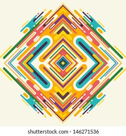 Modish arabesque in color. Vector illustration.