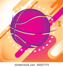 Modish basketball banner. Vector illustration.