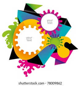 Disposición de color moderada con abstracción. Ilustración vectorial.