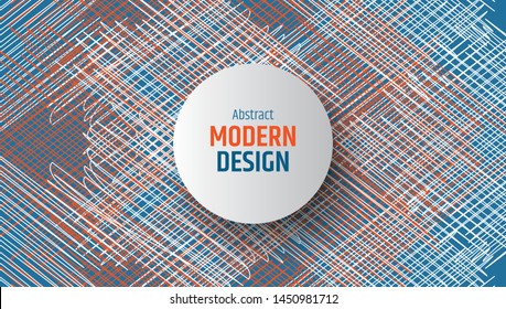 Modish style abstract background with colorful strip shapes. Vector illustration.