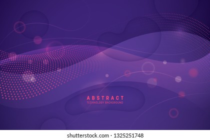 Modish technology abstraction with curved shapes. Vector illustration.