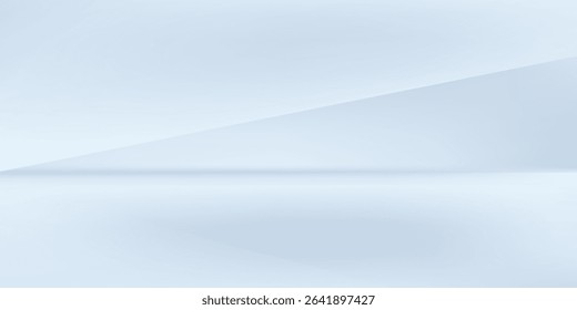 Modren blue studio room. Limbo light background. Abstract 3d backdrop for product presentation elegant design