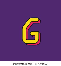 Modren font typography colorful vector