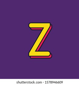 Modren font typography colorful vector