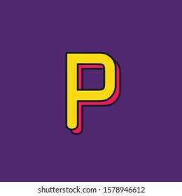 Modren font typography colorful vector