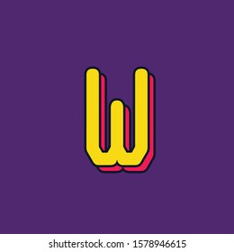 Modren font typography colorful vector