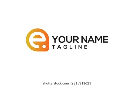 Modren simple and unique Letter E monogram logo design for tech, technology, finance, and investment industry.