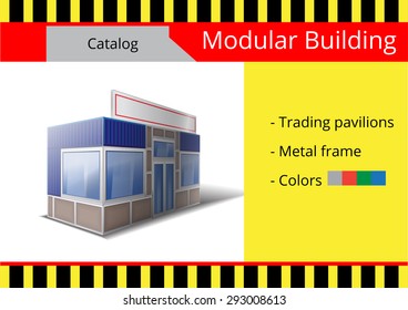 modular building, a series of 18 vectors. catalog