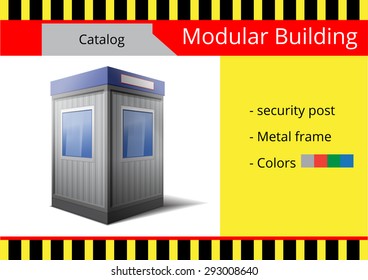 modular building, a series of 18 vectors. catalog