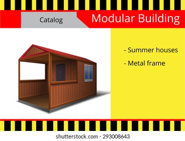 modular building, a series of 18 vectors. catalog