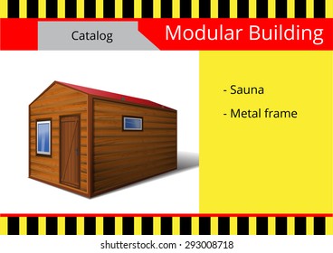 modular building, a series of 18 vectors. catalog