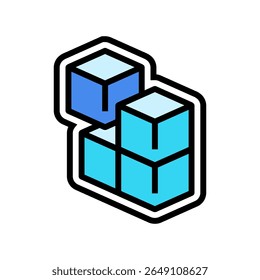 modular components color icon vector. modular components sign. isolated symbol illustration