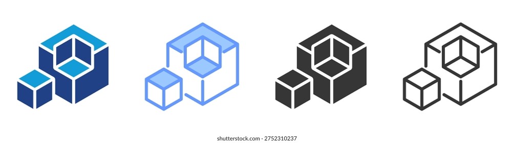 Modular Components icon set multiple style collection