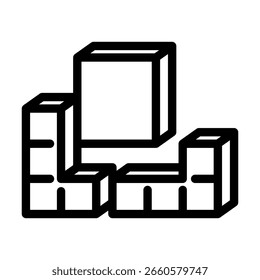 modular components line icon vector. modular components sign. isolated contour symbol black illustration