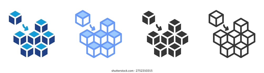 Modular Design icon set multiple style collection