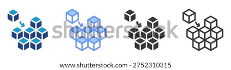 Modular Design icon set multiple style collection
