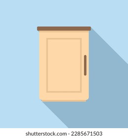 Modular furniture icon flat vector. Interior kitchen. Modern wall