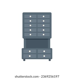 Modular furniture icon flat vector. Interior room. Stove wall isolated