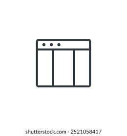 Ícone de grade modular, ilustração de vetor de grade modular 2