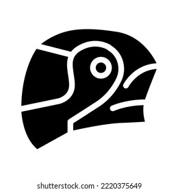 modular helmet motorcycle glyph icon vector. modular helmet motorcycle sign. isolated symbol illustration