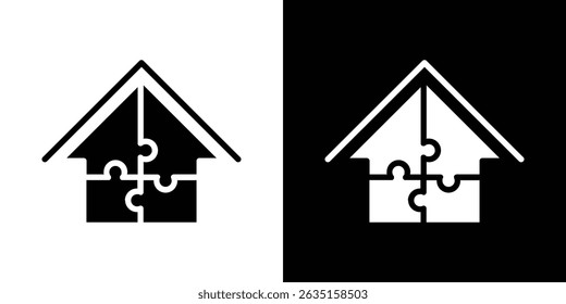Modular house icon concept, vector illustration