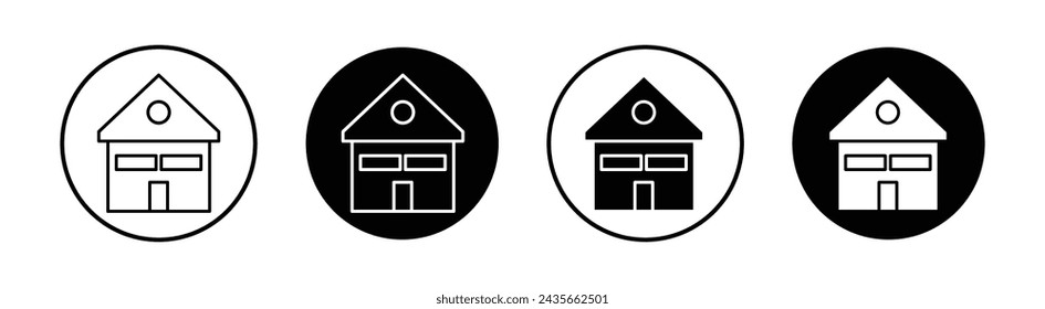 Modular house icon mark in filled style