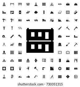 Modular House Icon. Set Of Filled Construction Icons.