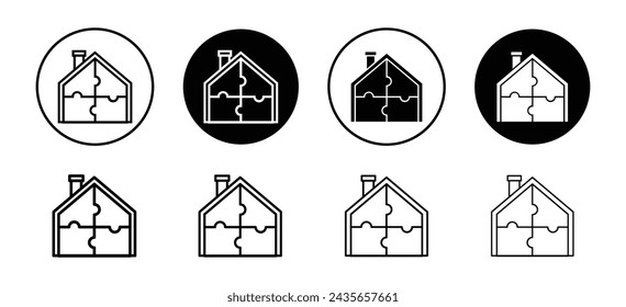 Colección modular del vector del icono de la casa para la web