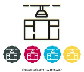 Modular Kitchen Unit Icon as EPS 10 File
