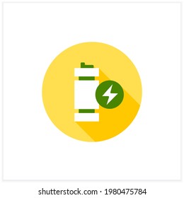 Modular Mini Reactor Flat Icon. Nuclear Fission Reactor. Flexible Power Generation. Electricity Concept. Vector Illustration