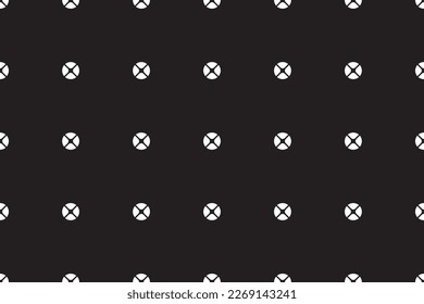 Modular of round pattern. Design seamless black and white . Design print for illustration, texture, textile, wallpaper, background. Set 10