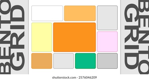 Modular shapes and bento grid design. eps vector file