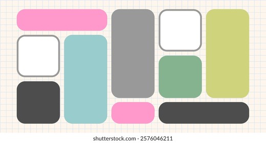 Modular shapes and bento grid design. eps vector file
