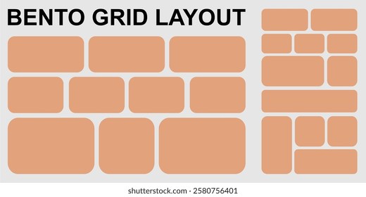 Modular shapes and bento grid template