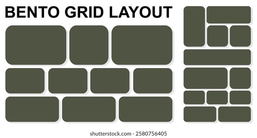 Modular shapes and bento grid template
