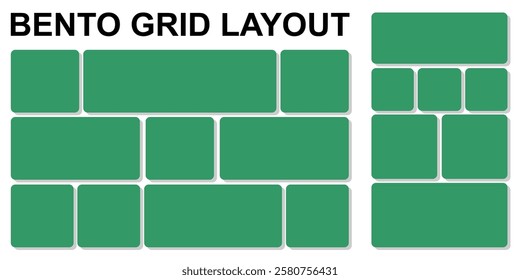 Modular shapes and bento grid template