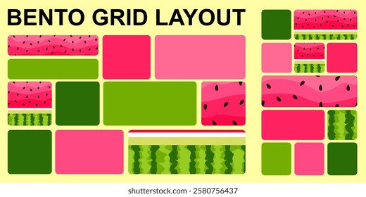 Modular shapes and bento grid template