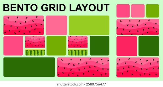 Modular shapes and bento grid template